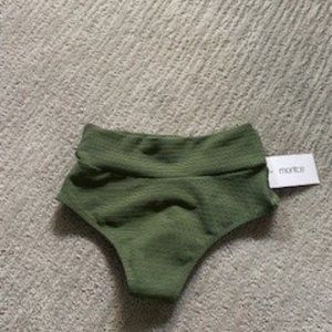 MONTCE OLIVE MICRO SCRUNCH HIGH RISE BIKINI BOTTOM
